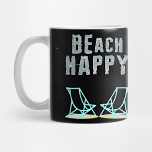 Beach Happy Vacation at the Ocean or Sea on Beach Chairs Mug